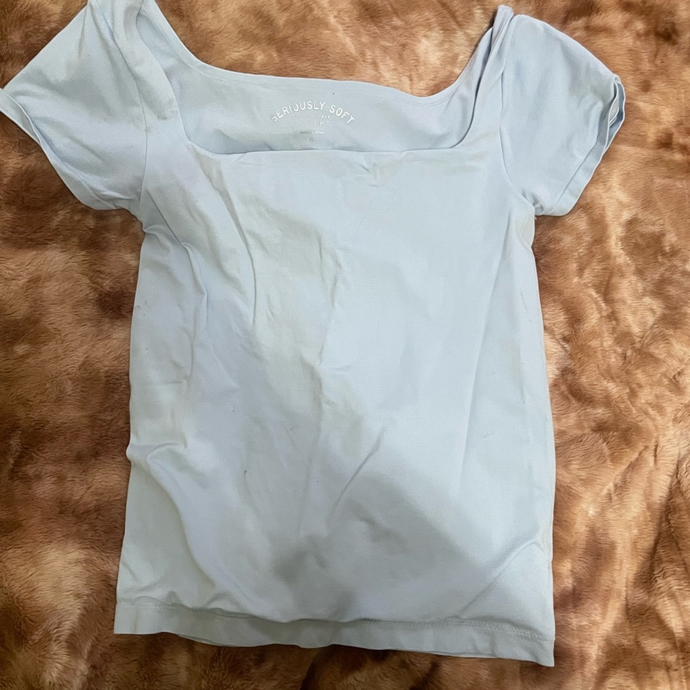Aeropostale Blue Fitted Short Sleeve T-Shirt